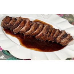 🔥🥩 Lomo al Carbón El Sabor Gourmet con Vino Tinto, Champiñones y Especias 🍷🍄